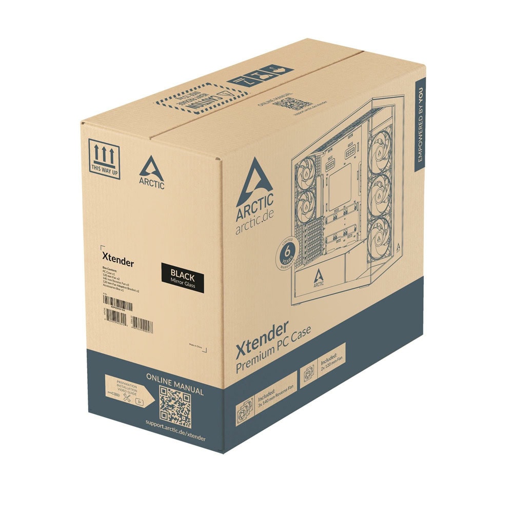 Arctic Xtender Mirror - Black Mid-Tower