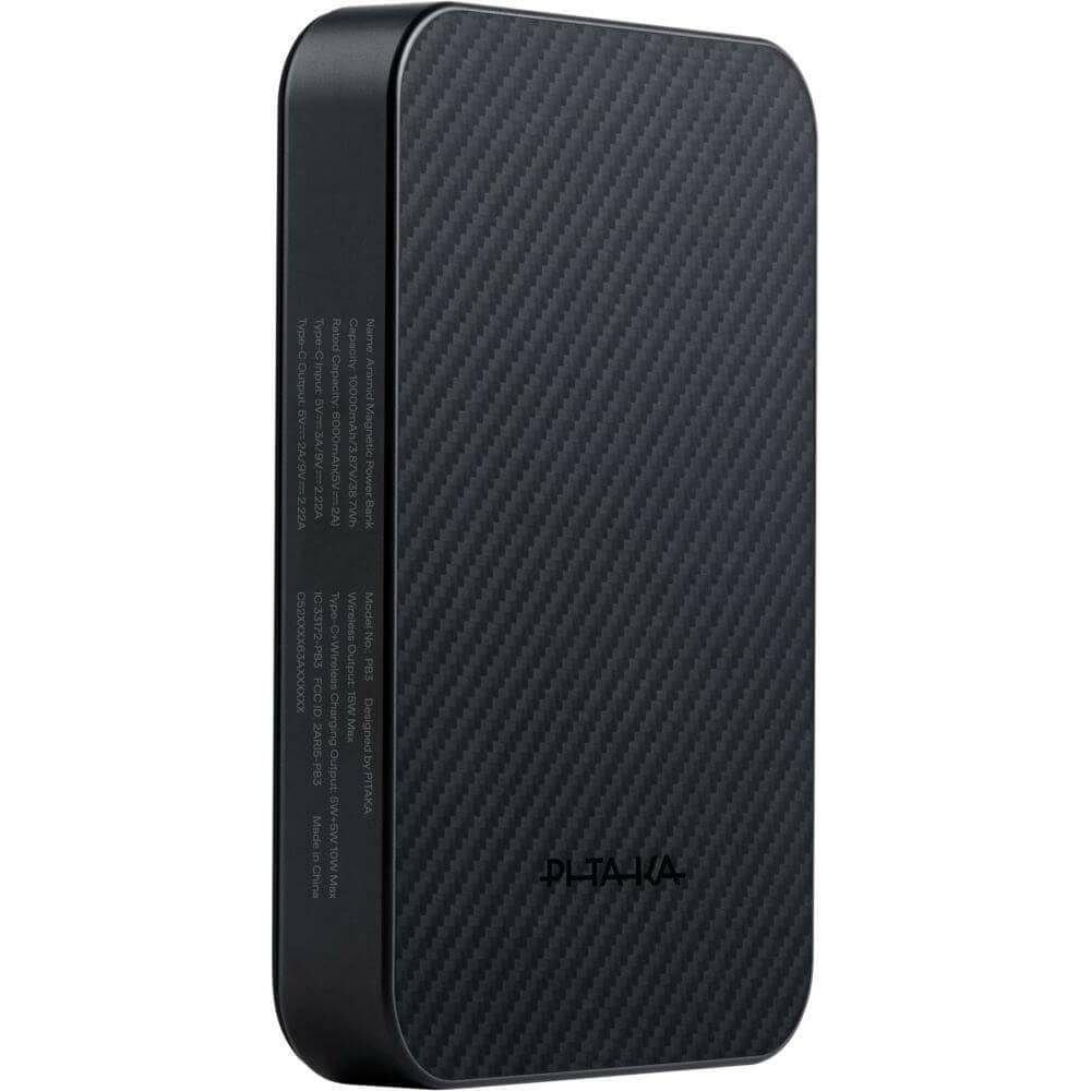 pitaka qi2 power bank 10000mah 15w черен