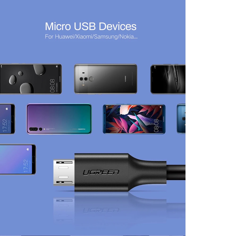 Ugreen 60136 от USB A м към micro USB B м