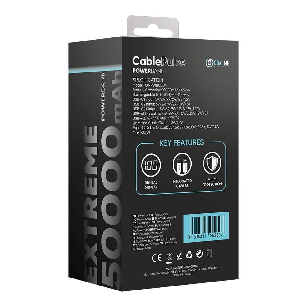 obalme cablepulse 50000 mah OMPWBC50K