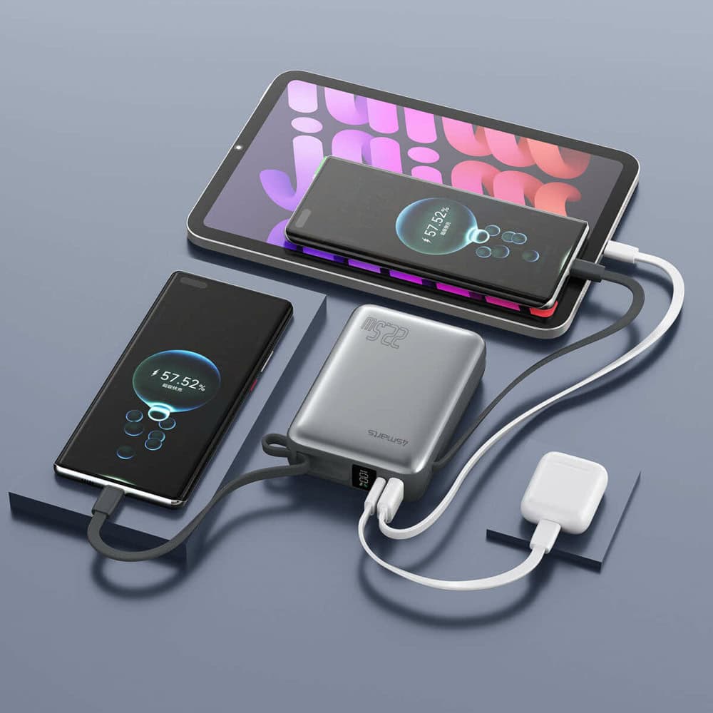4smarts pocket dual cord 20000mah сив