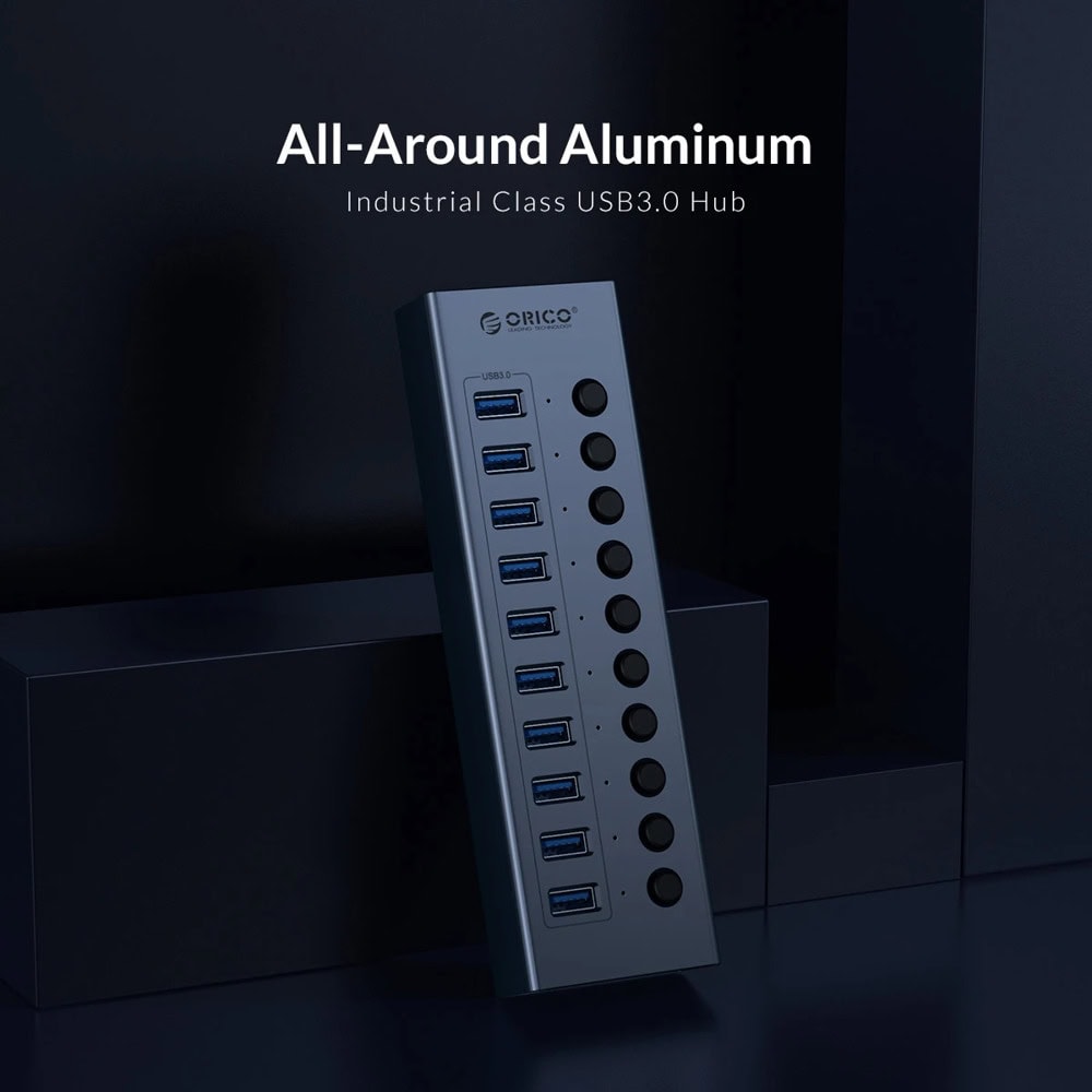 USB хъб Orico BT2U3-7AB-EU-GY-BP