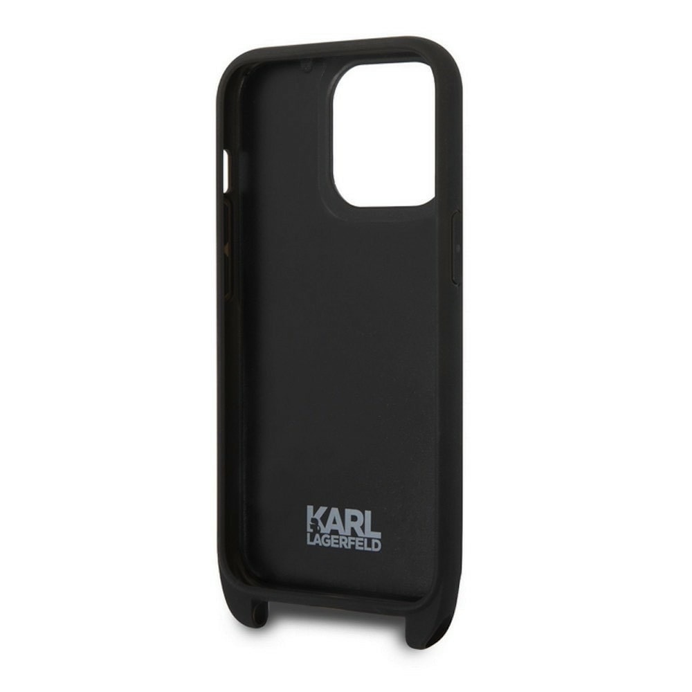 Monogram Crossbody за iPhone 14 Prо черен