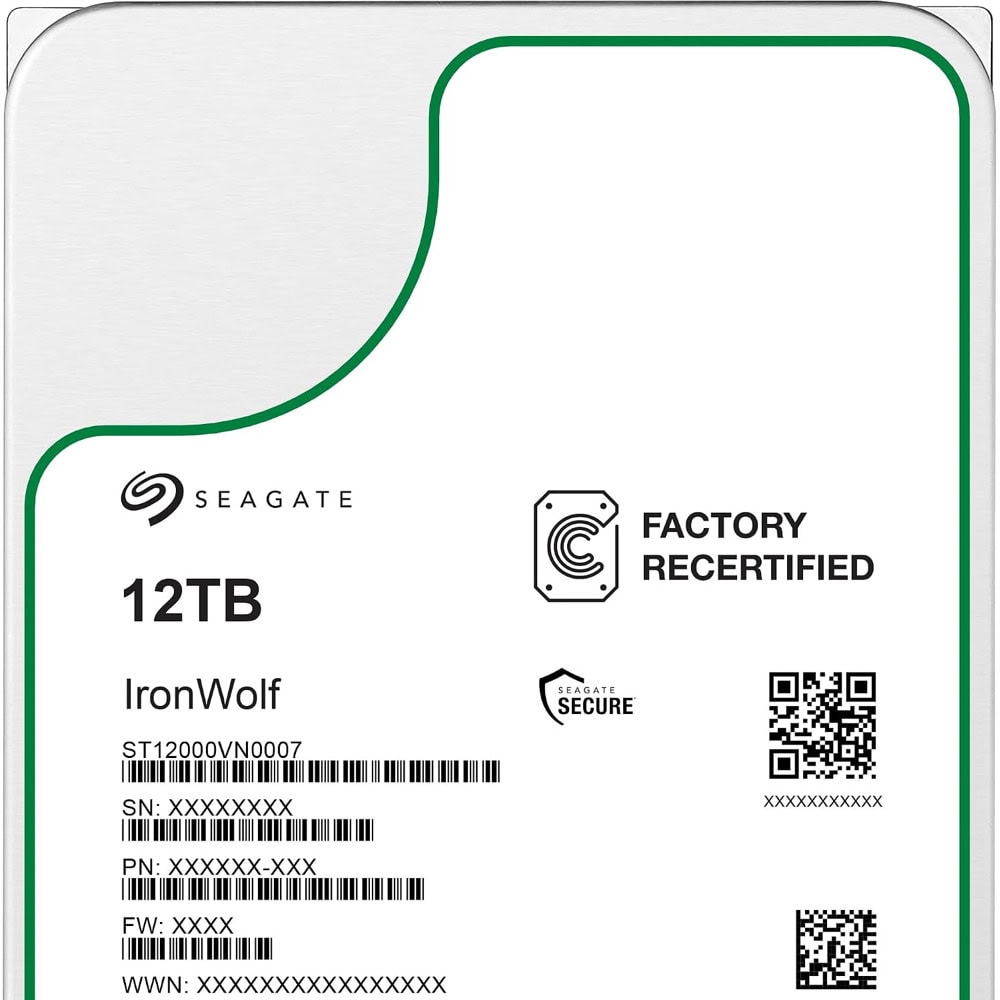 Seagate (Recertified) 12TB IronWolf NAS SATA | JAR Computers Seagate (Recertified) 12TB IronWolf NAS SATA