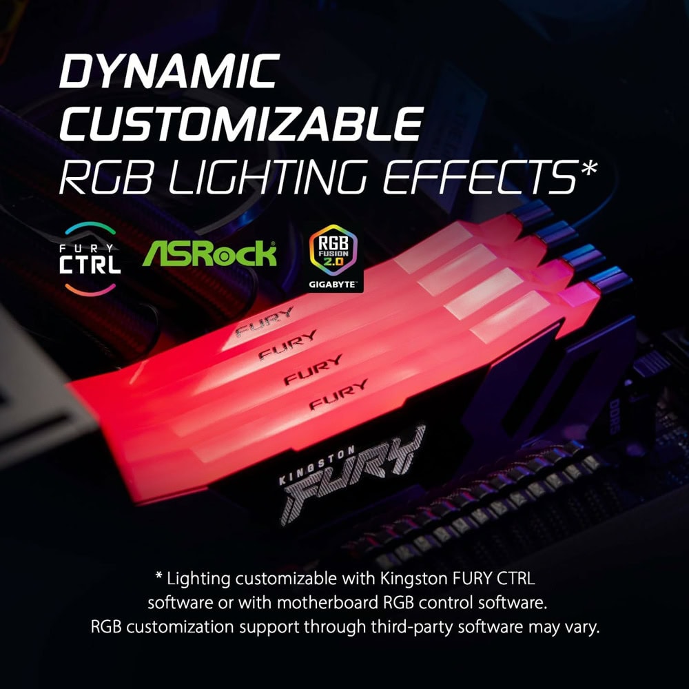KINGSTON v16GB FURY Renegade RGB 6400MT/s DDR5 | JAR Computers KINGSTON v16GB FURY Renegade RGB 6400MT/s DDR5