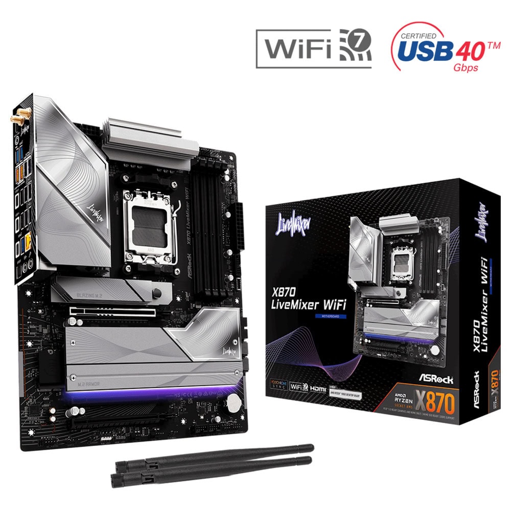 ASRock X870 LiveMixer WiFi | JAR Computers ASRock X870 LiveMixer WiFi