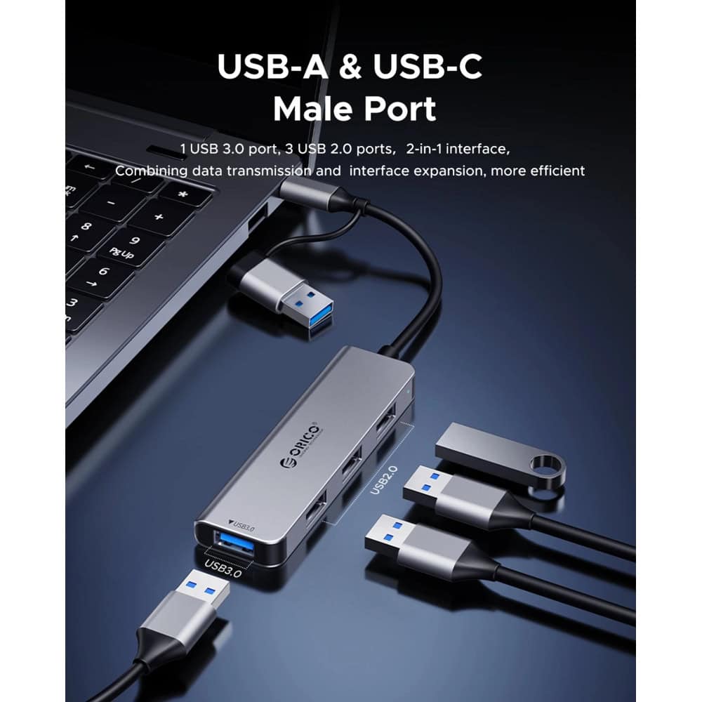 USB хъб Orico YSA7-U3-GY