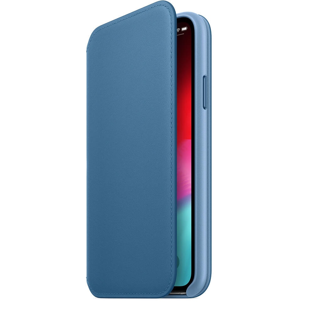 Apple iPhone XS Max Leather Folio - Blue mrx52zm/a product