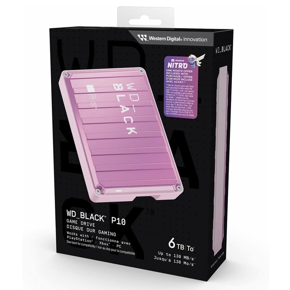 Western Digital WD_BLACK P10 Game Drive 6TB Pink