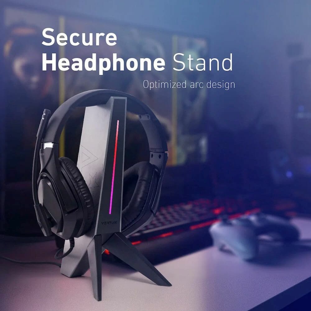 vertux zulu 4 in 1 integrated gaming headset stand