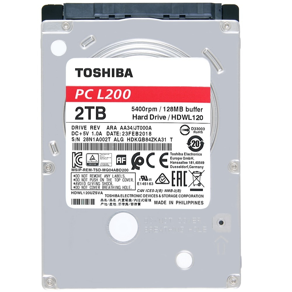 Toshiba L200 2TB SATA 6 2.5in Bulk