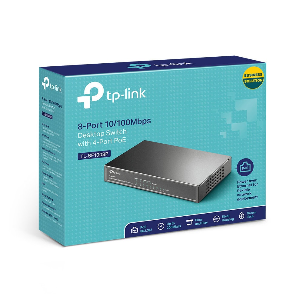 Switch TP-Link TL-SF1008P 100Mbs 8Port PoE