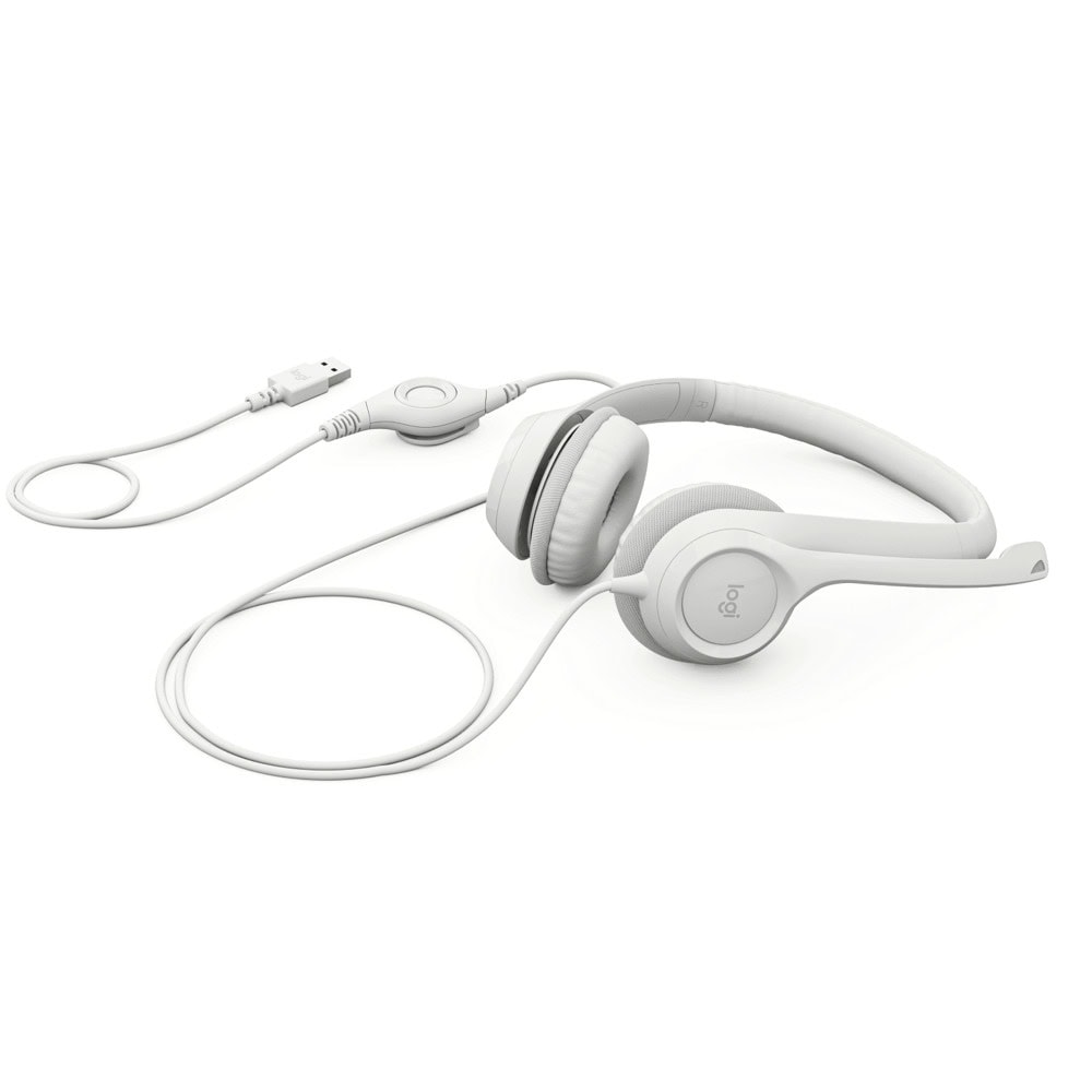 Logitech H390 USB Computer Headset -OFF-WHITE USB