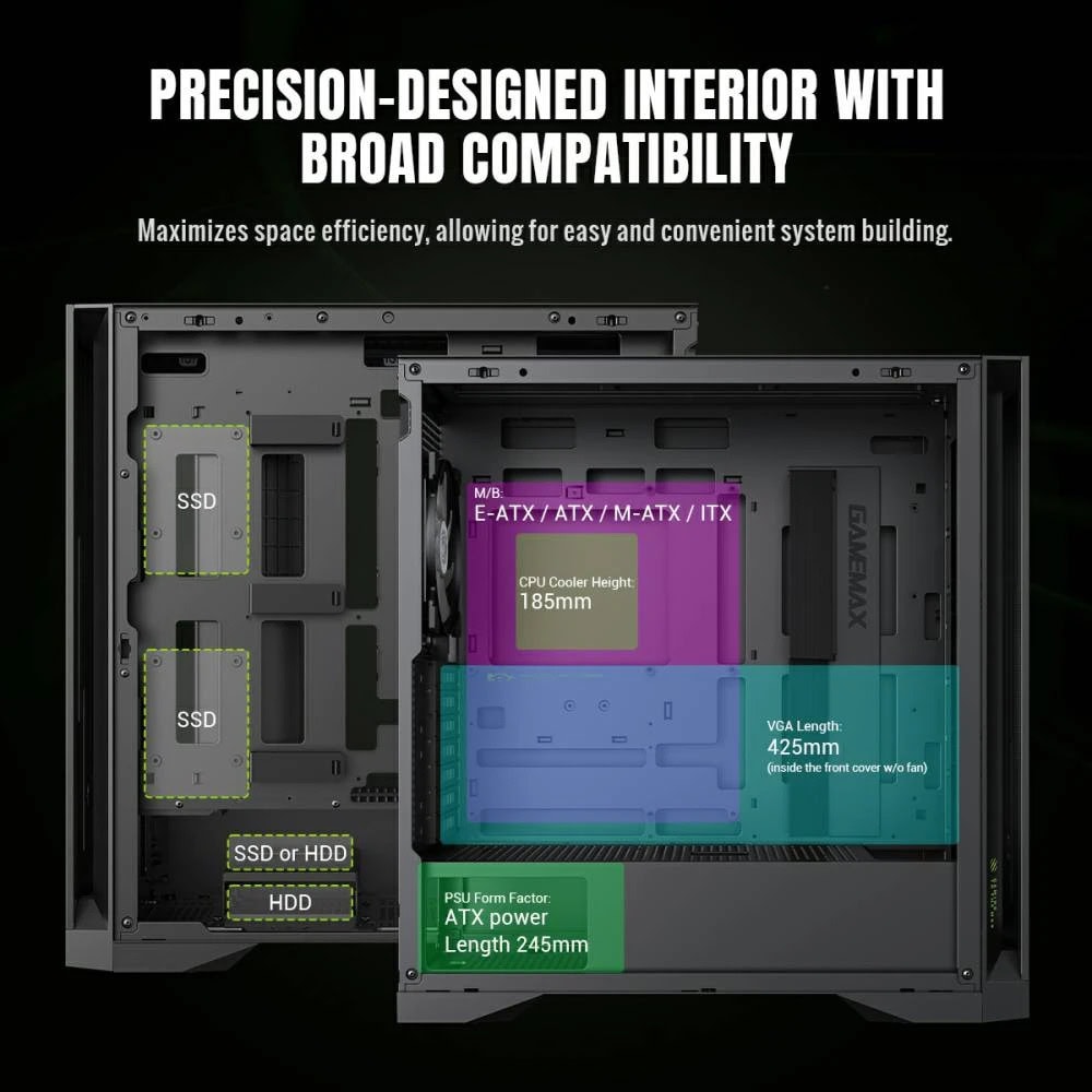 Gamemax Leader 2 BK 9101-0900R0001 | JAR Computers Gamemax Leader 2 BK 9101-0900R0001