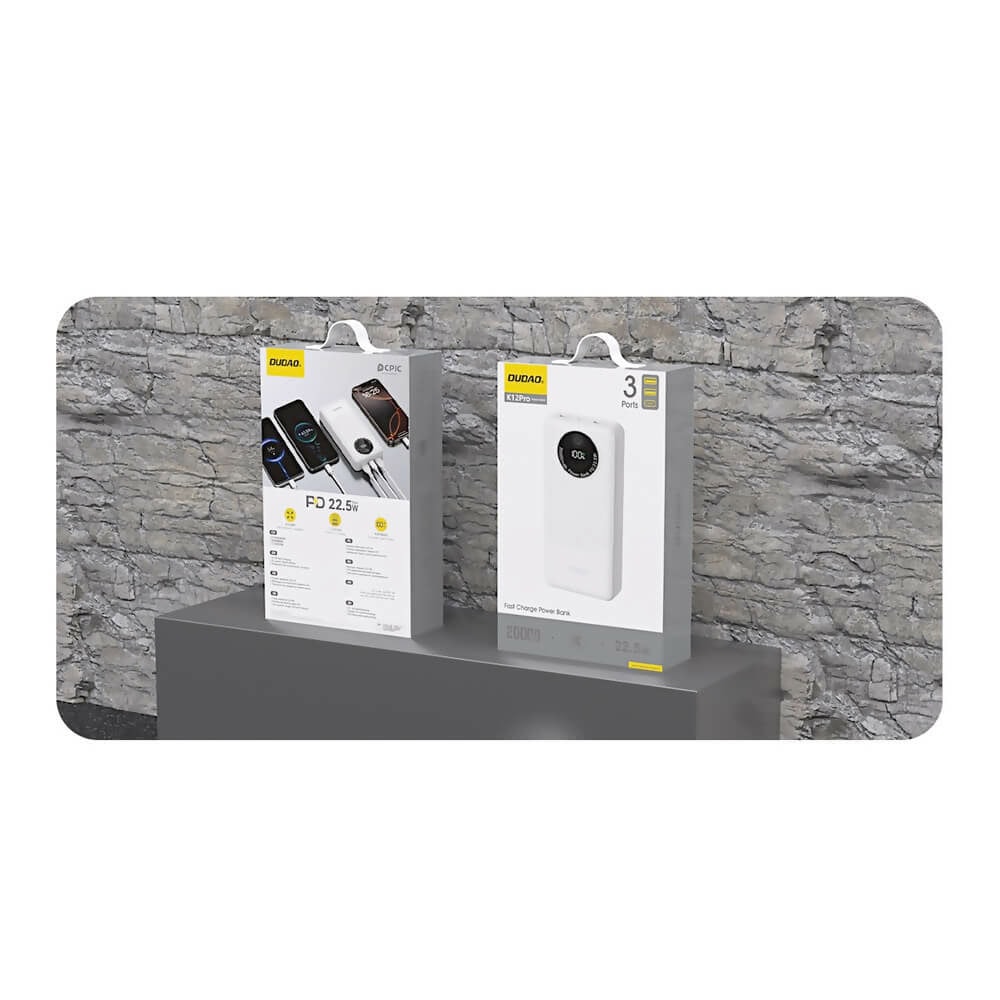 dudao k12pro 20000mah 22.5w pd бял
