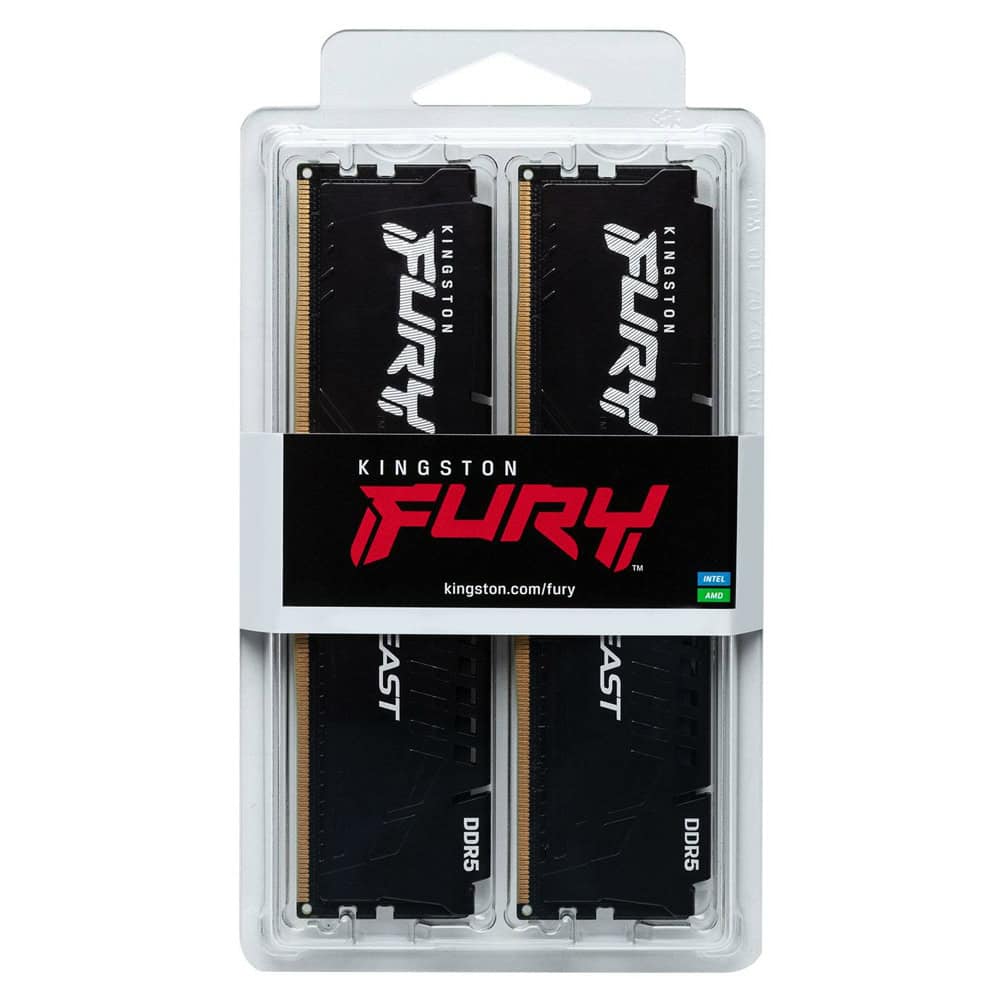 Kingston 64GB (2x32GB) DDR5 5200MHz FURY Beast Bla