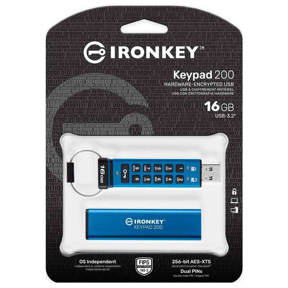 Kingston 16GB IronKey Keypad 200 IKKP200/16GB