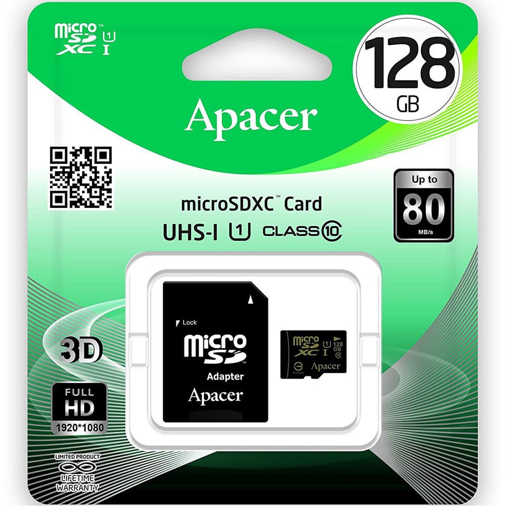 Apacer 128GB Micro-Secure Digital XC UHS-I Class 1