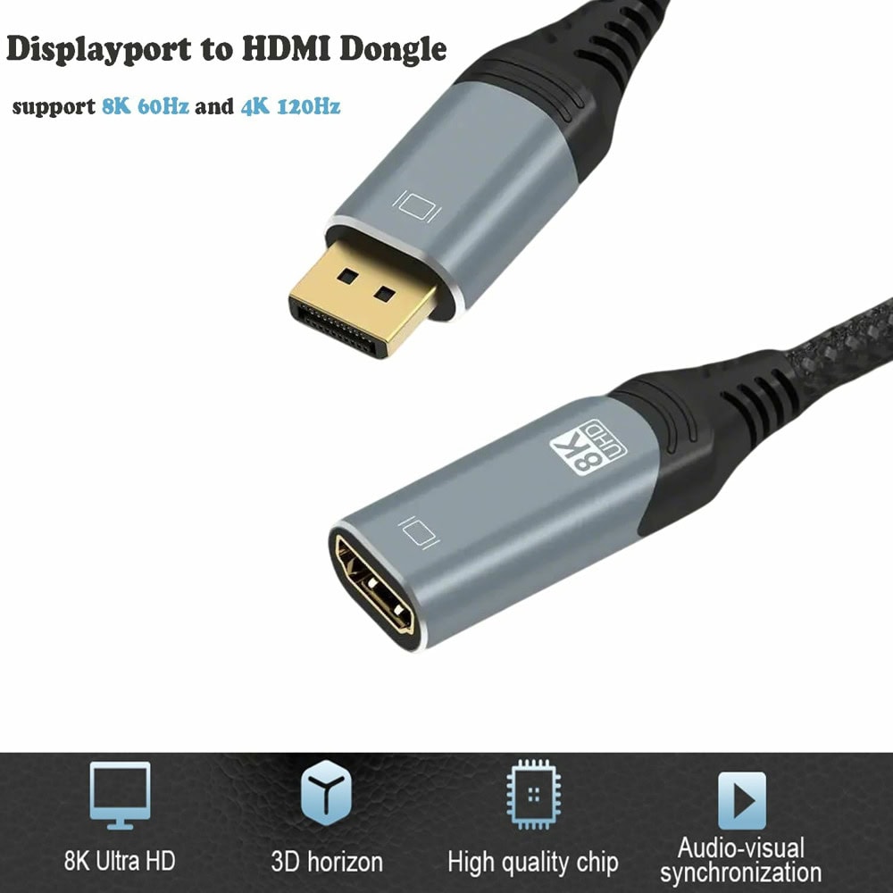 ConnBull ConnBull DisplayPort to HDMI Adapter 8K
