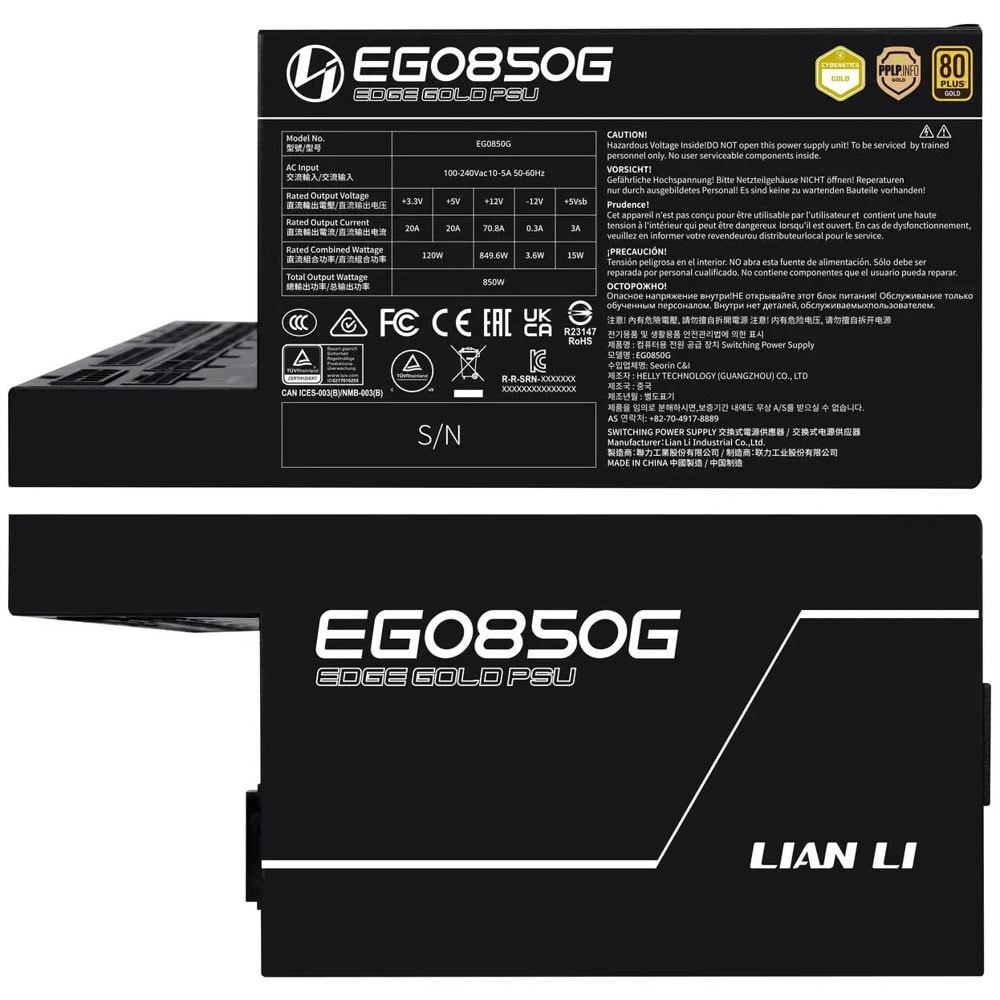 Lian Li EDGE Gold Black 850W G9P.EG0850G.B000.EU