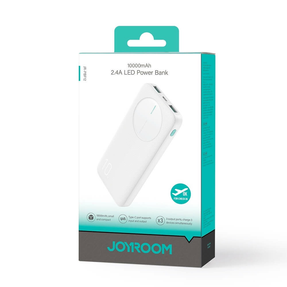 joyroom led power bank 10000mah бял | JAR Computers joyroom led power bank 10000mah бял