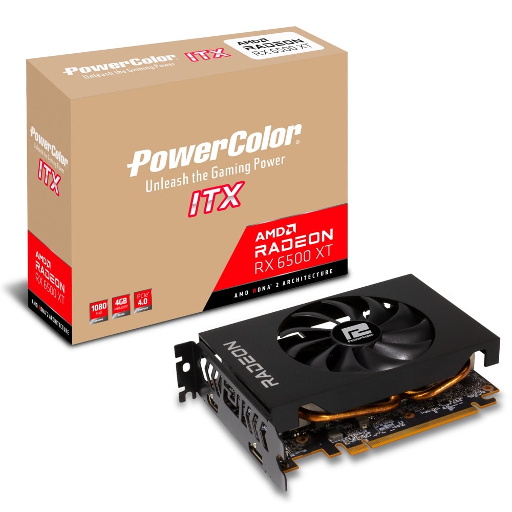 PowerColor AMD Radeon RX 6500 XT ITX 4GB GDDR6