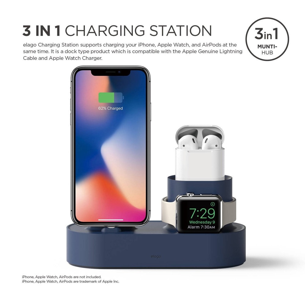 Elago Trio Charging Hub Blue EST-TRIO-JIN