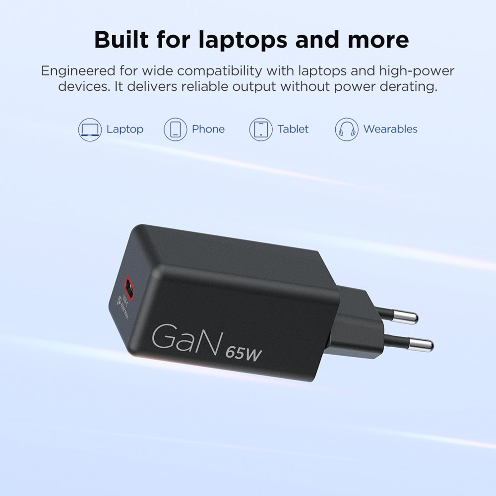 lenovo 65w mini usb-c gan charger 40aw65wbeu