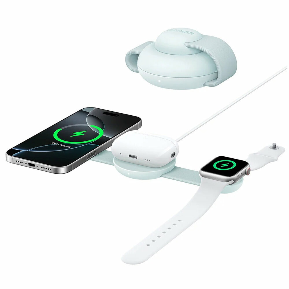 Anker MagGo 3-in-1 MagSafe Qi2 Green B25M8H61