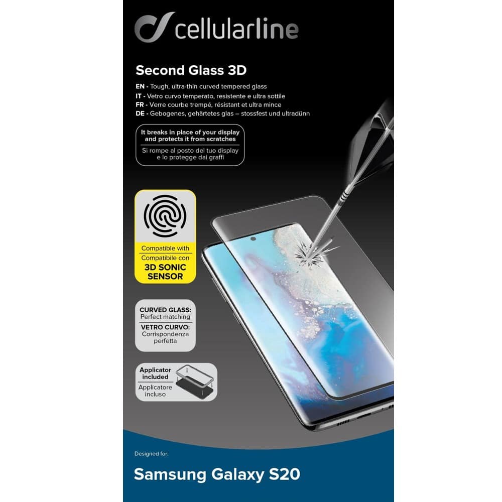 Cellularline Tempered Glass for Samsung Galaxy S20