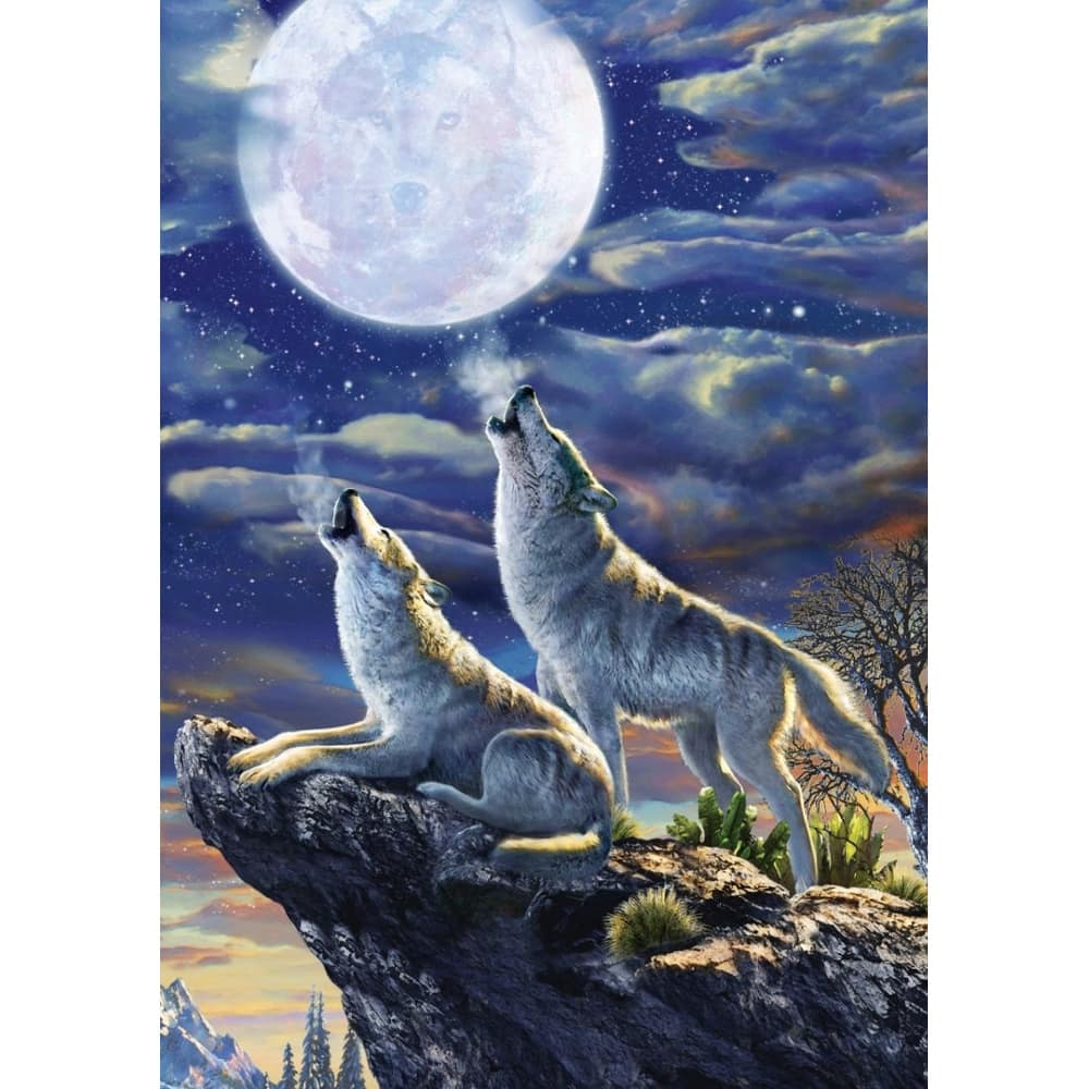 пъзел art puzzle full moon wolves 1000 части
