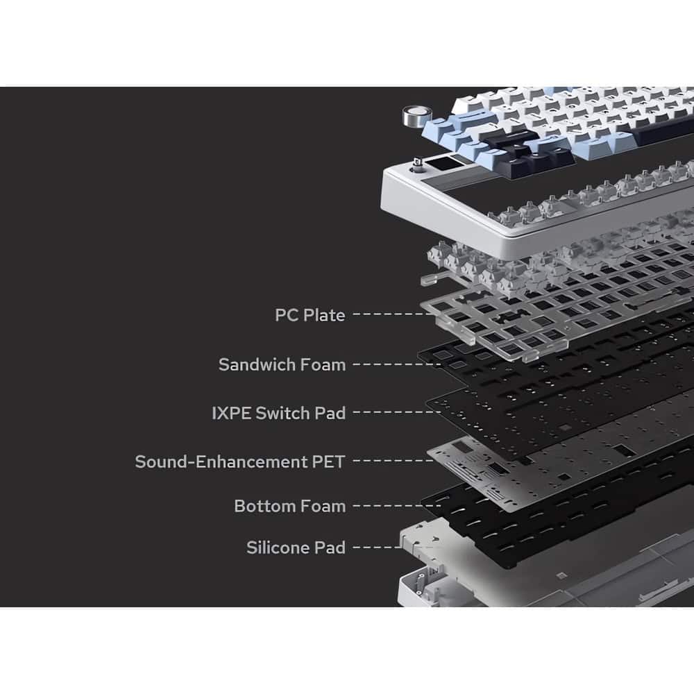 клавиатура aula f75 max reaper switch us white