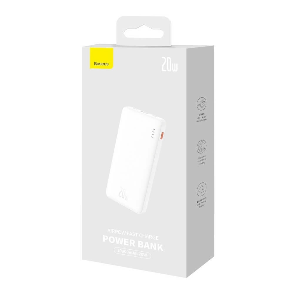 Baseus Airpow Fast Charging White 20W 10000 mAh