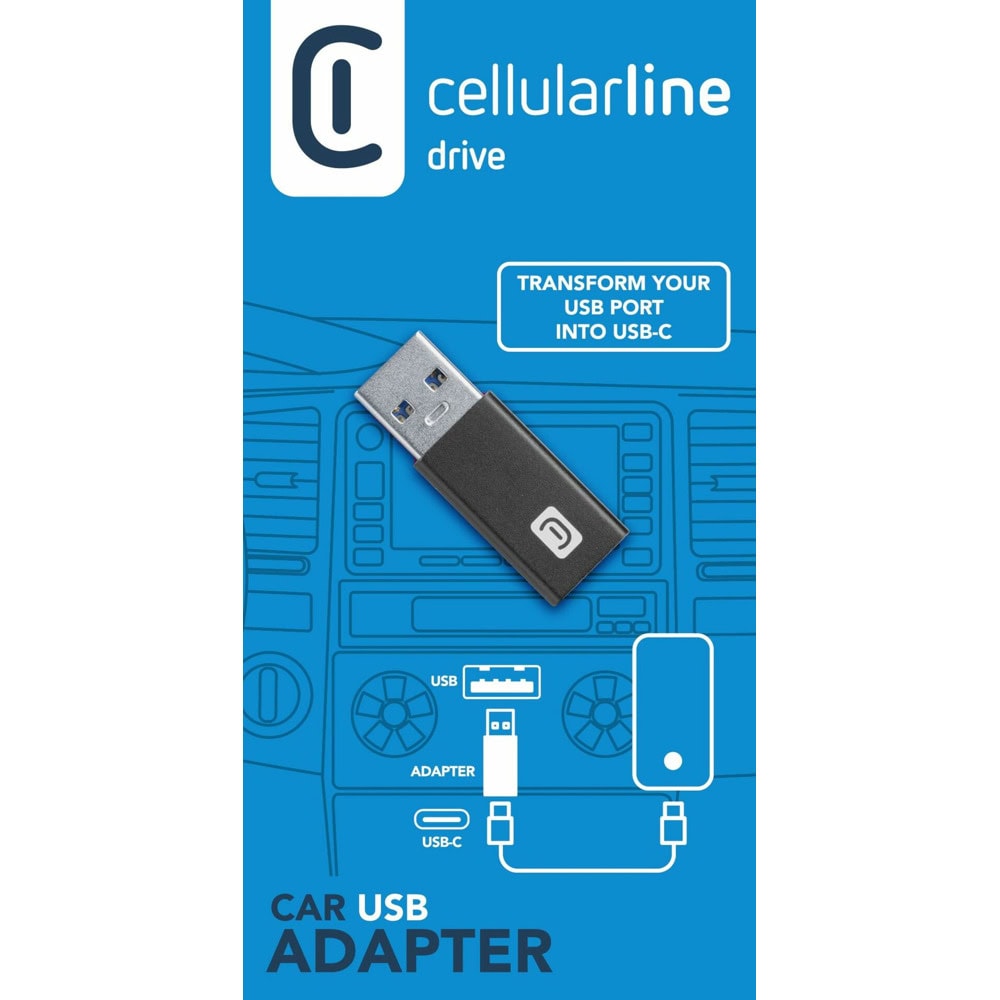 Cellularline Car USB USBC2ACARADAPTERK разопакован