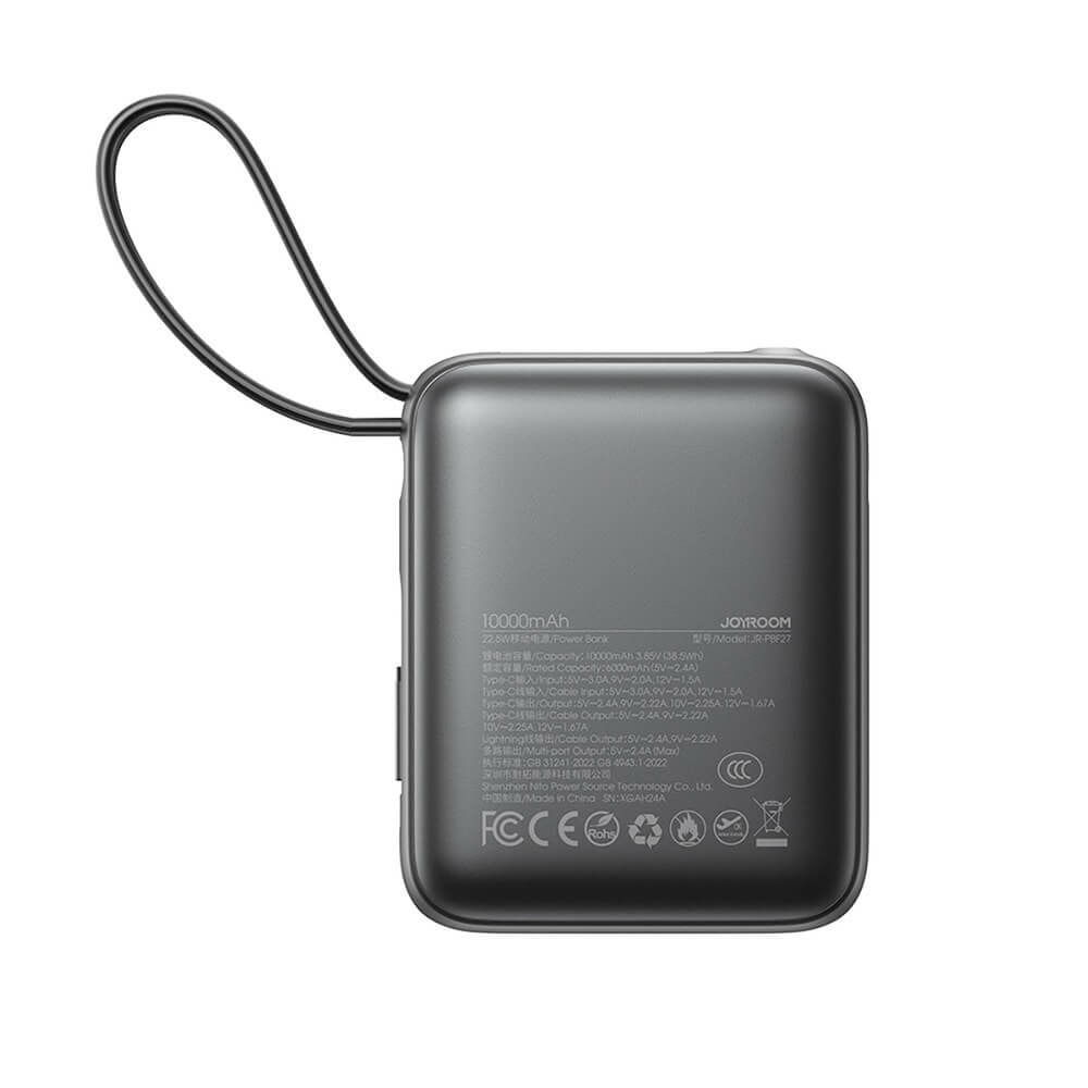 joyroom jr-pbf27 power bank 22.5w 10000 mah черен