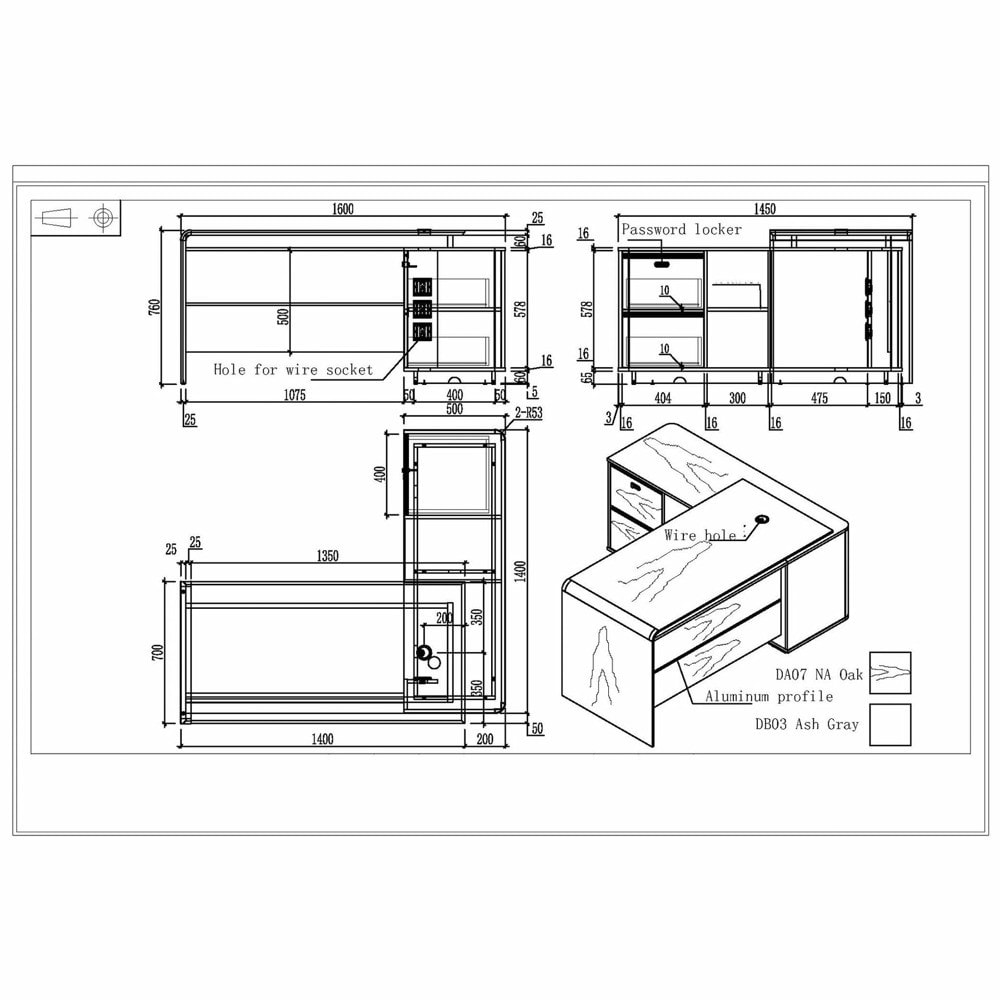 Компютърно бюро RFG Lisabon DG02-D0116HB