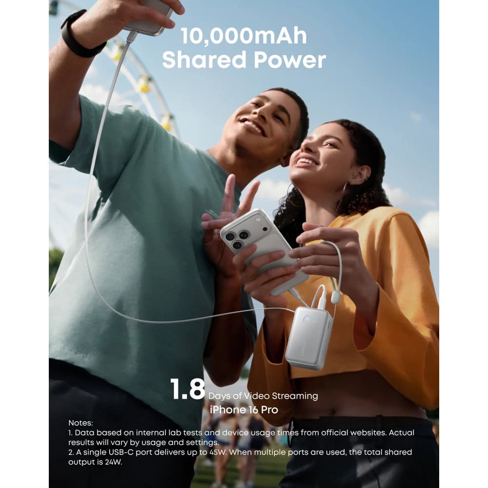 Anker Nano Power Bank 10K White A1638H21 | JAR Computers Anker Nano Power Bank 10K White A1638H21