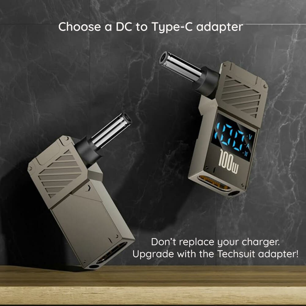 Адаптер от DC към USB-C женско за аdapter сив