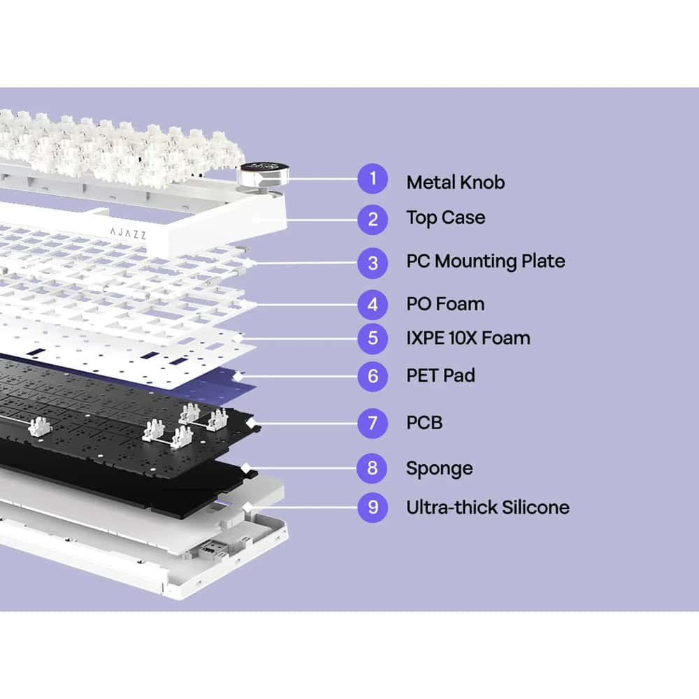 клавиатура ajazz ak820v2 aj-ak820-v2-pro-wps-se-wh | JAR Computers клавиатура ajazz ak820v2 aj-ak820-v2-pro-wps-se-wh