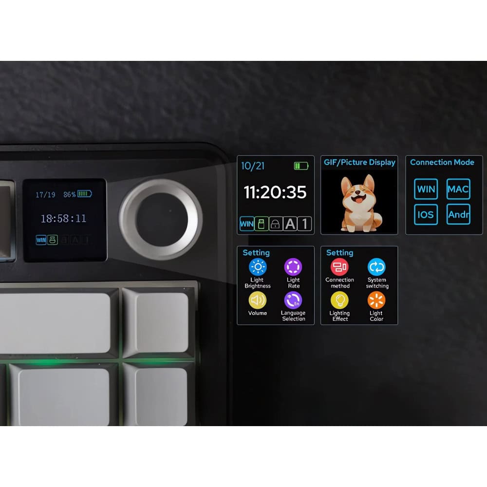 клавиатура aula f75 max reaper switch us white