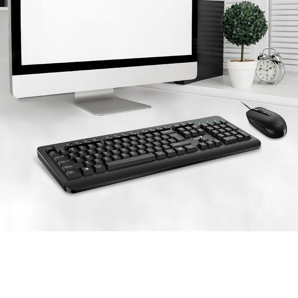 Комплект клавиатура и мишка Genius KM-160-BLK