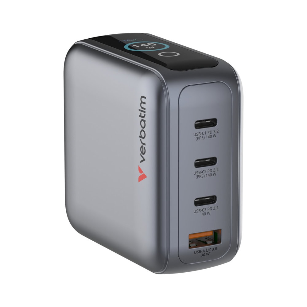 verbatim mini gan charger with display 30240