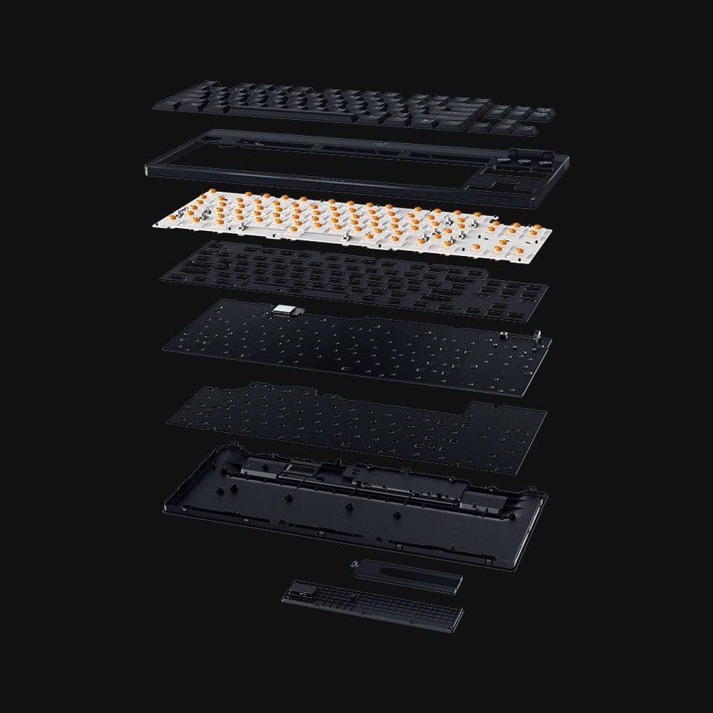 razer blackwidow tenkeyless yellow switch черна