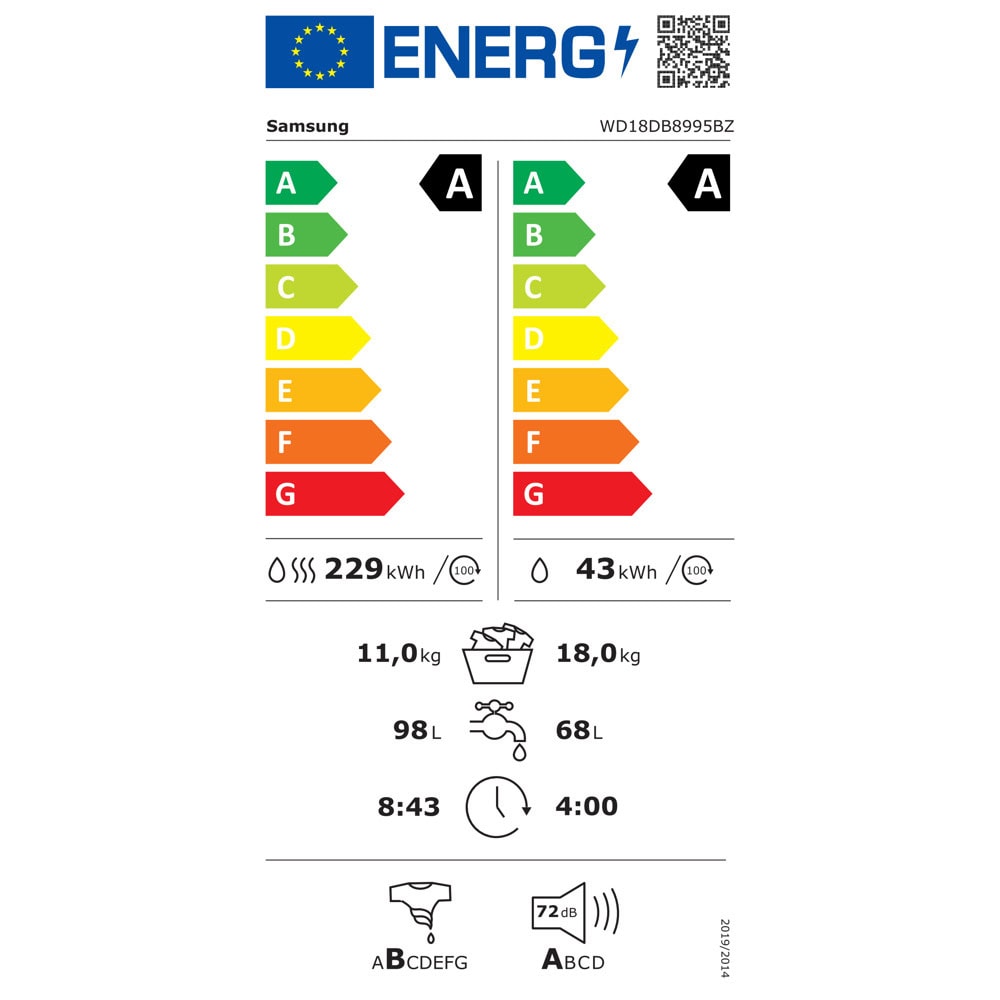 Samsung WD18DB8995BZT2