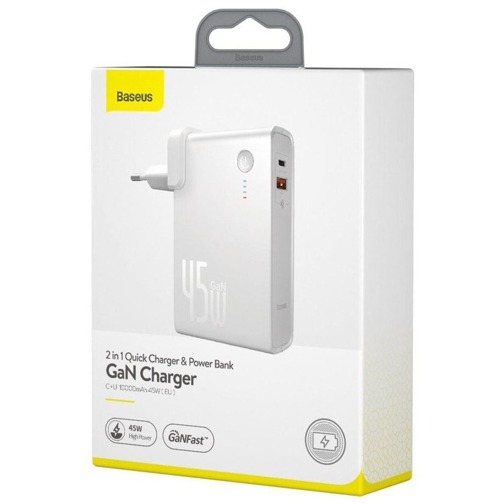 Baseus GaN Charger 45W Power Bank White PPNLD-C02