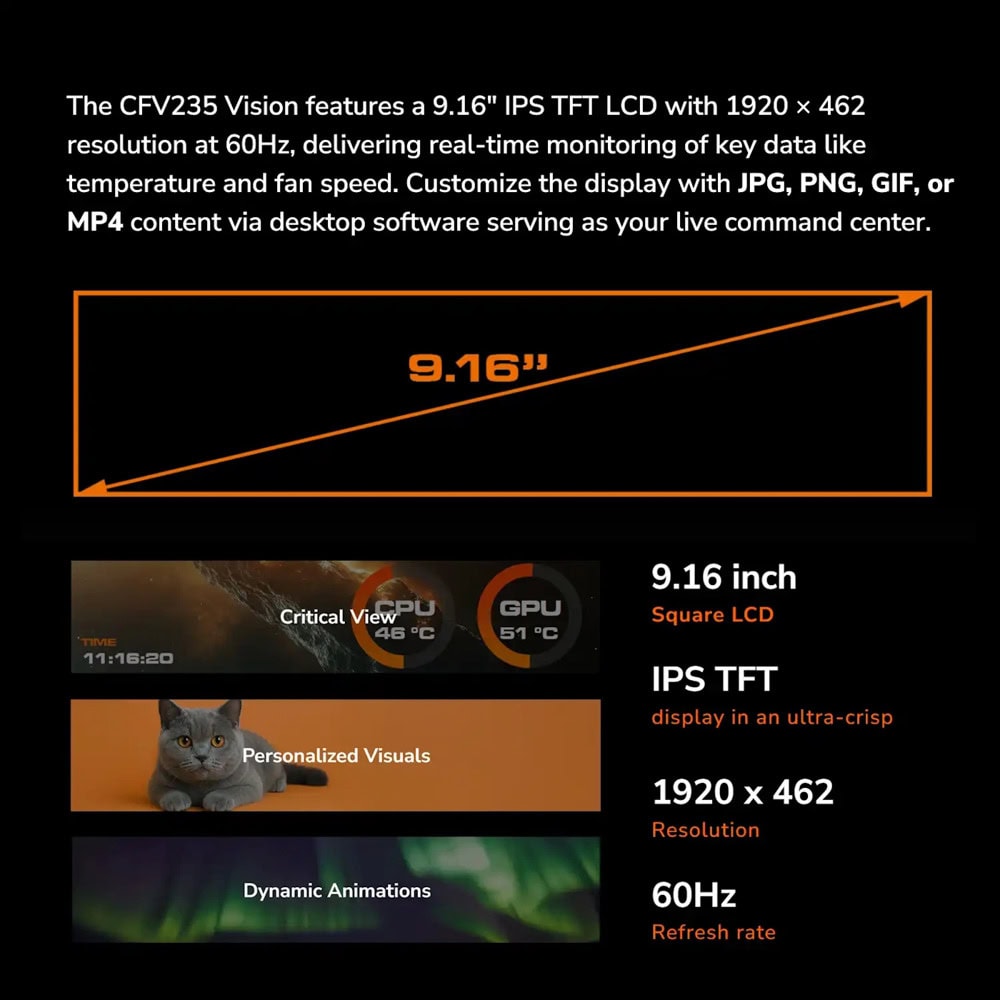 Cougar Gaming CFV235 Vision White CGR-2DA4W-V