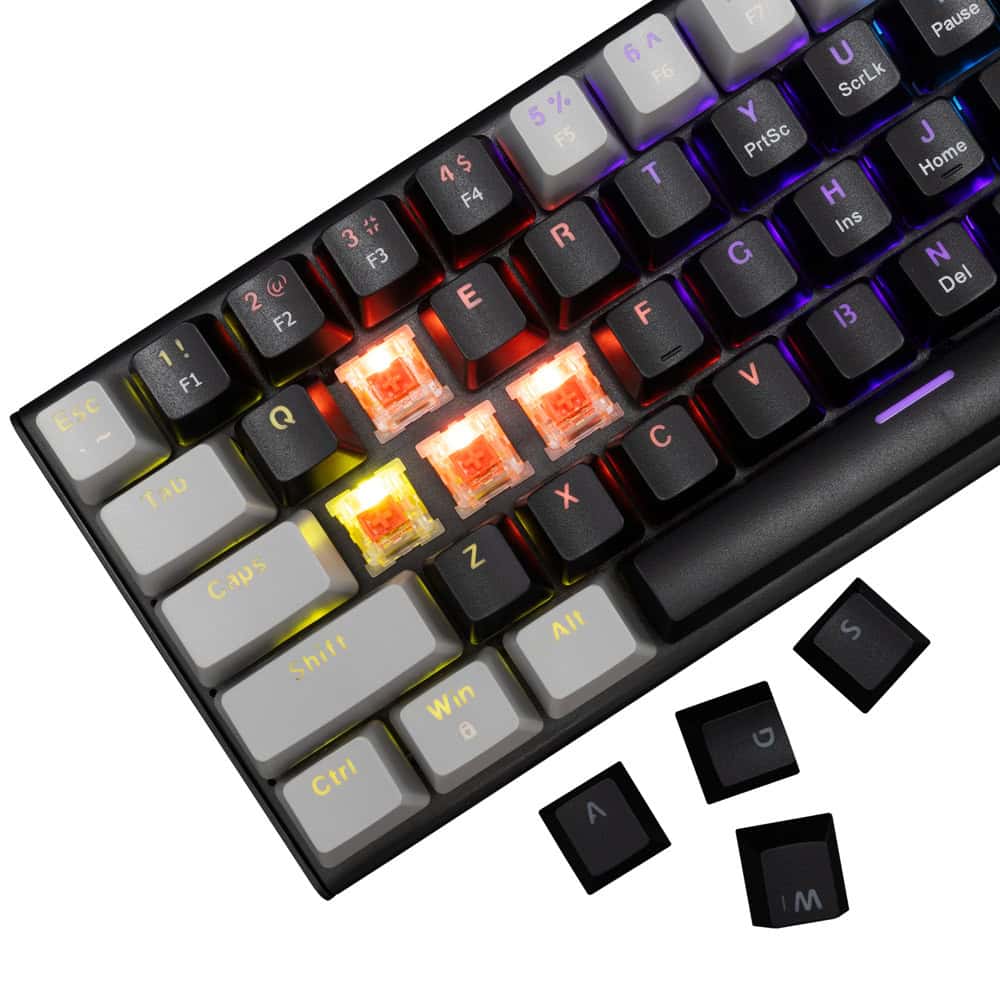 white shark wakizashi 2 red switches black gray
