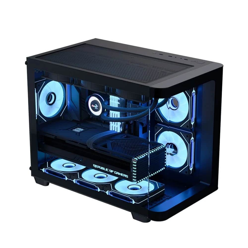 кутия aerocool p300c-g-bk-v1 черна