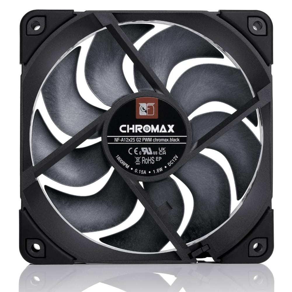 noctua nf-a12x25 g2 pwm chromax.black