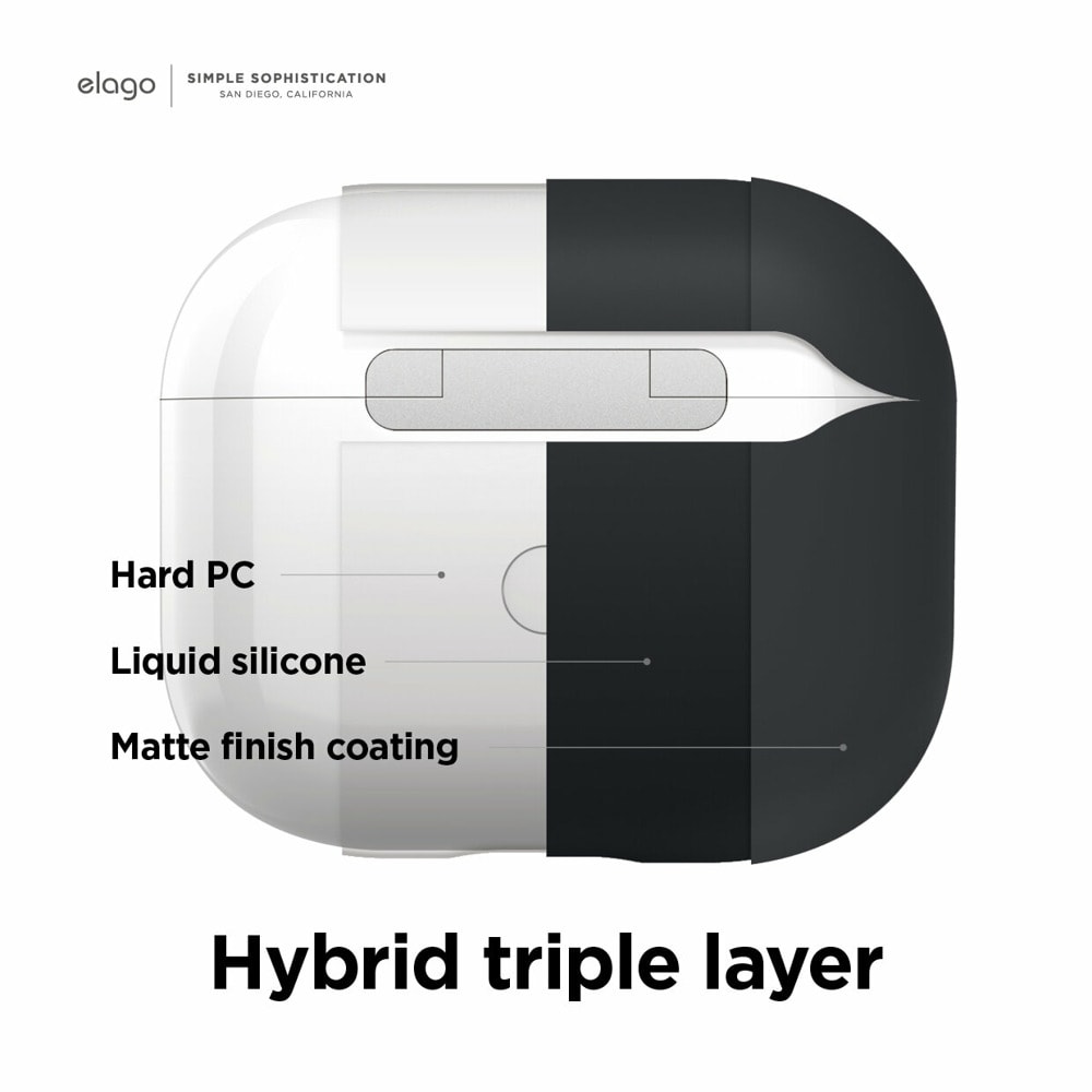 Liquid Hybrid Case за Apple AirPods 3 черен